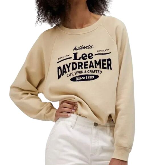 DAYDREAMER x LEE Genuine Quality Sweatshirt in Khaki Size M New w/ Tag MSRP $120 - Picture 3 of 16